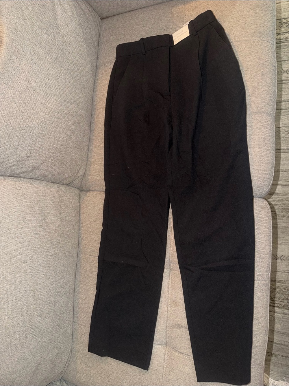 Abercrombie & Fitch Classic High-Waist Black Trousers